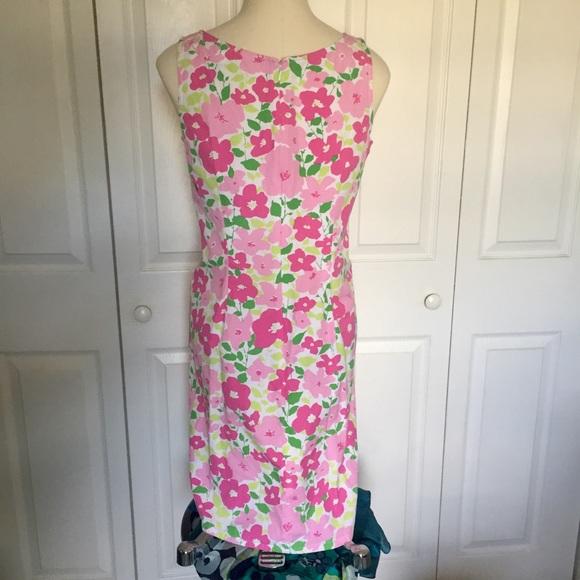 Liz Claiborne Pink, Green, White Floral Midi Dress - Picture 2 of 8